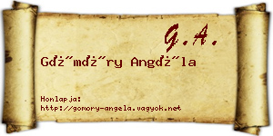Gömöry Angéla névjegykártya